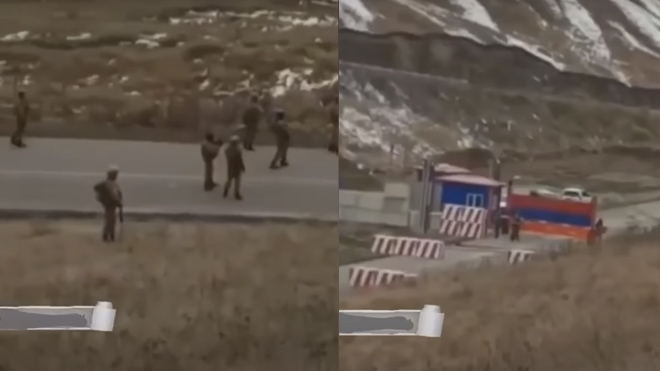 Ադրբեջանցի զինվորները Սոթքի անցակետի մոտ «Ալլահ աքբար» են գոռում հայ զինվորների ուղղությամբ