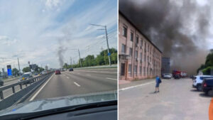 На киевской Куринёвке произошёл масштабный пожар